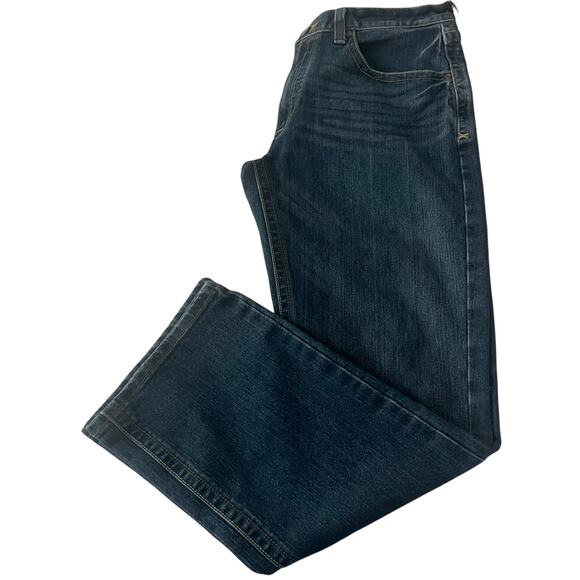 ARIAT REBAR 5M STRAIGHT LEG JEANS, MENS, 35X32, DENIM BLUE, LOTS OF WEAR TO GO - Picture 6 of 12